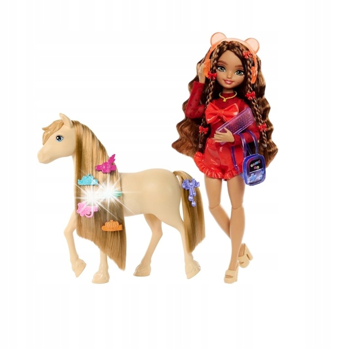 Set Barbie, papusa Besties + calut Tornado, Mattel