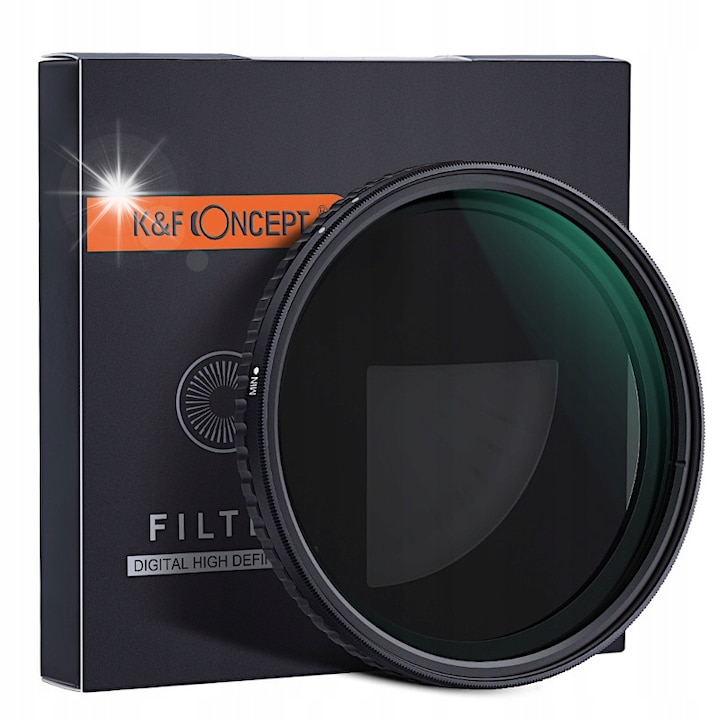 Filtru Fader Nano-X K&F Concept 55mm ND8-ND128, sticla optica, antireflex, reglabil