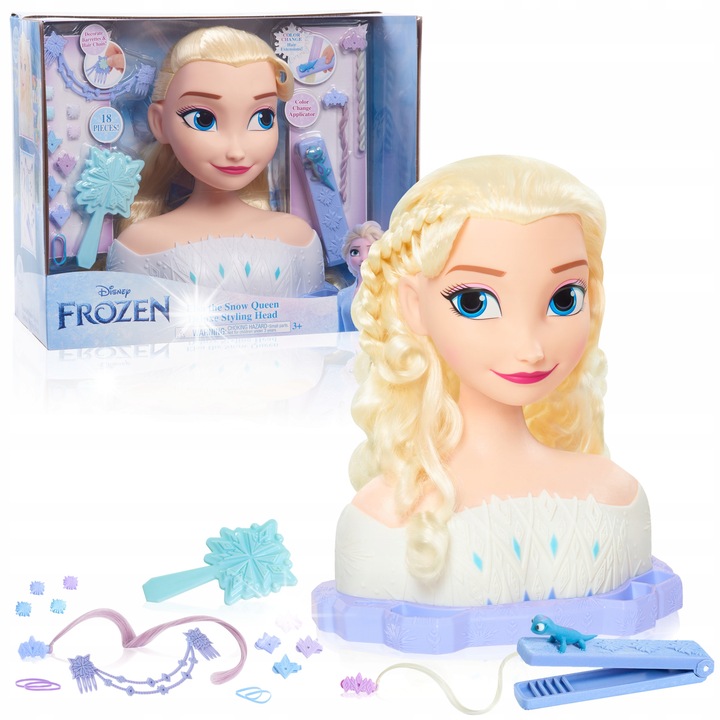 Papusa de stilizare Elsa Frozen 2 Deluxe, 8 accesorii, multicolor, 30x27x16cm