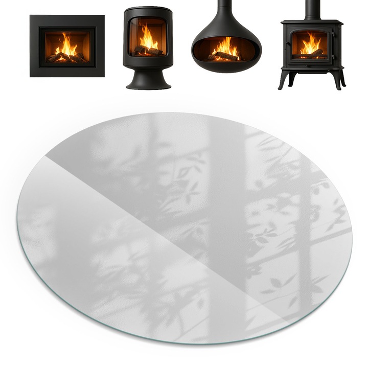 Covoras termorezistent, Coloray, cu Imprimeu Decorativ, Culoare Gri, fi100 cm, 0100107801600ccdedede