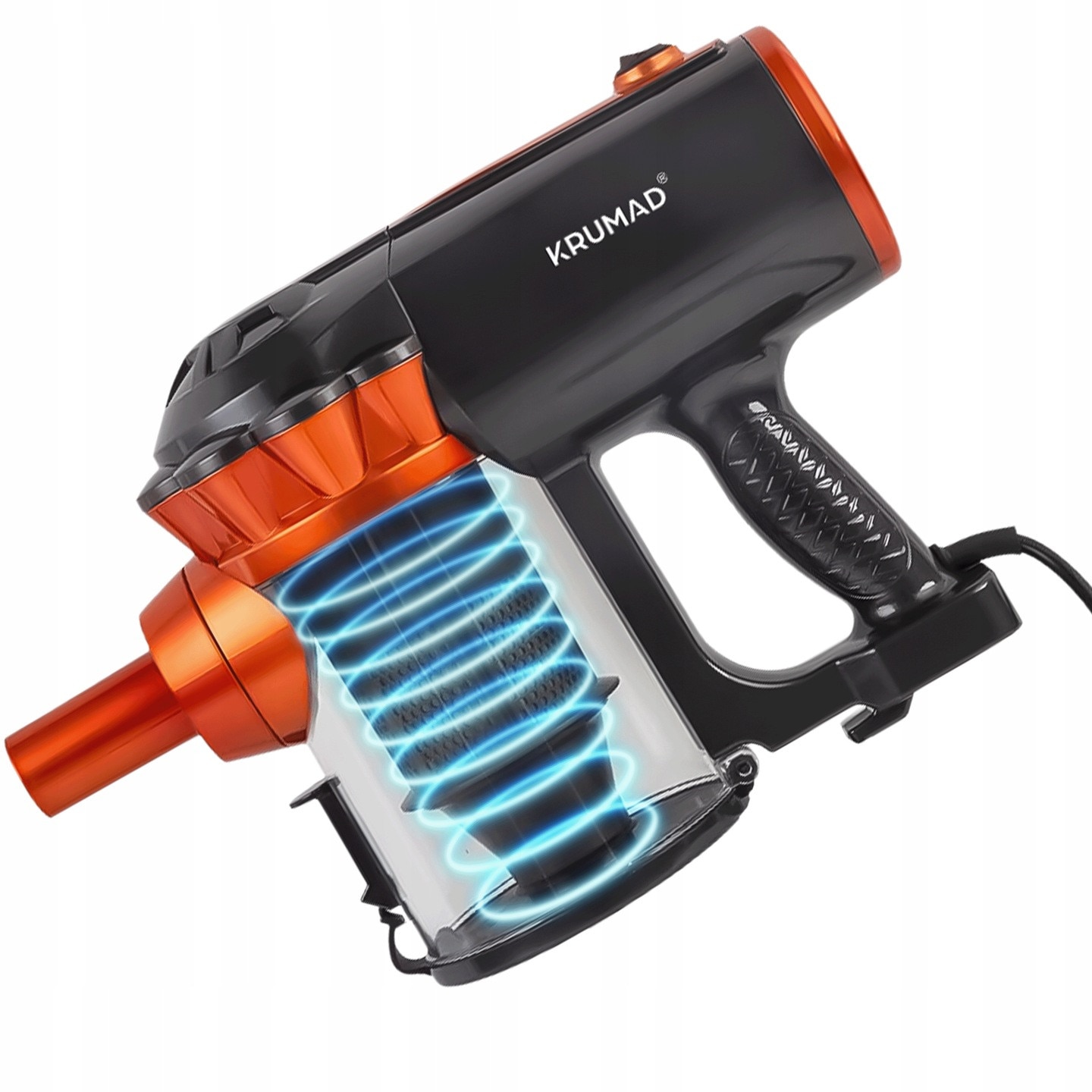 Aspirator vertical KRUMAD 600 W, filtru HEPA, capacitate 1,5 L, negru