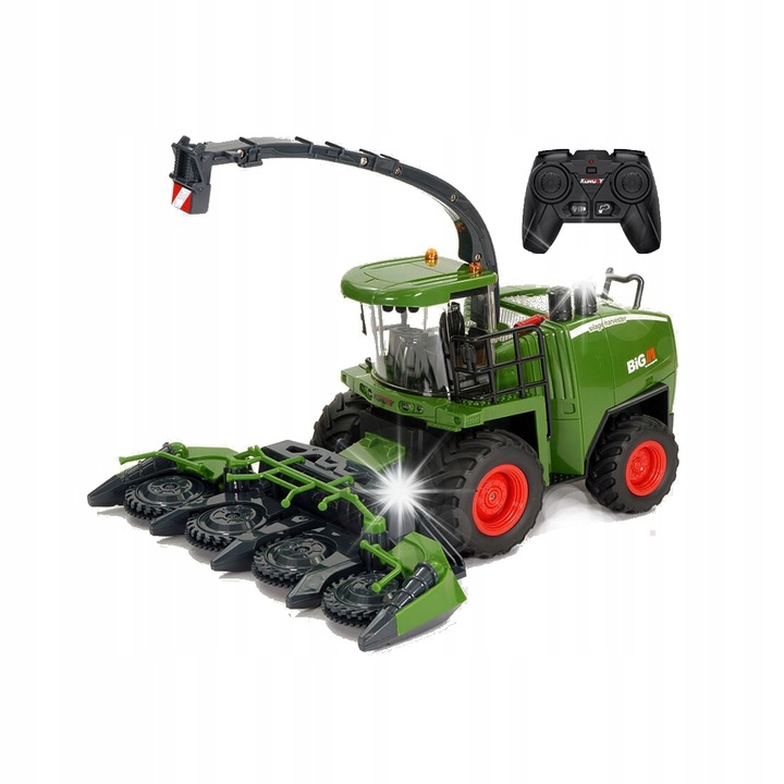 Combina RC 1:24, Handloteka, 2 in 1, cu functie de fum si sunet, LED, set complet