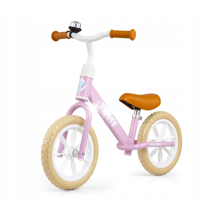 Колело за баланс Timmy, Milly Mally, 12" гуми, розово, 2-5 години