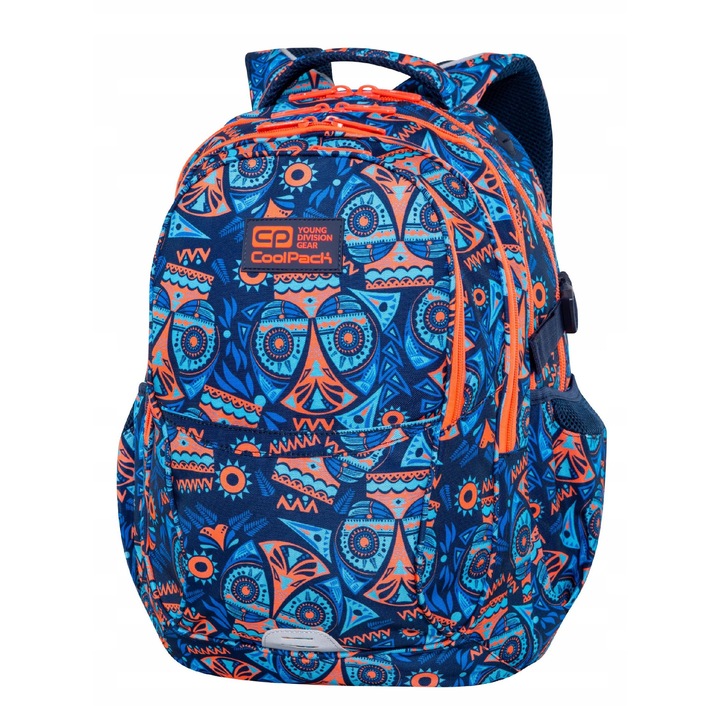 Coolpack Factor iskolai hátizsák, XL, 29L, 46x32x17cm, 4 rekeszes, többszínű