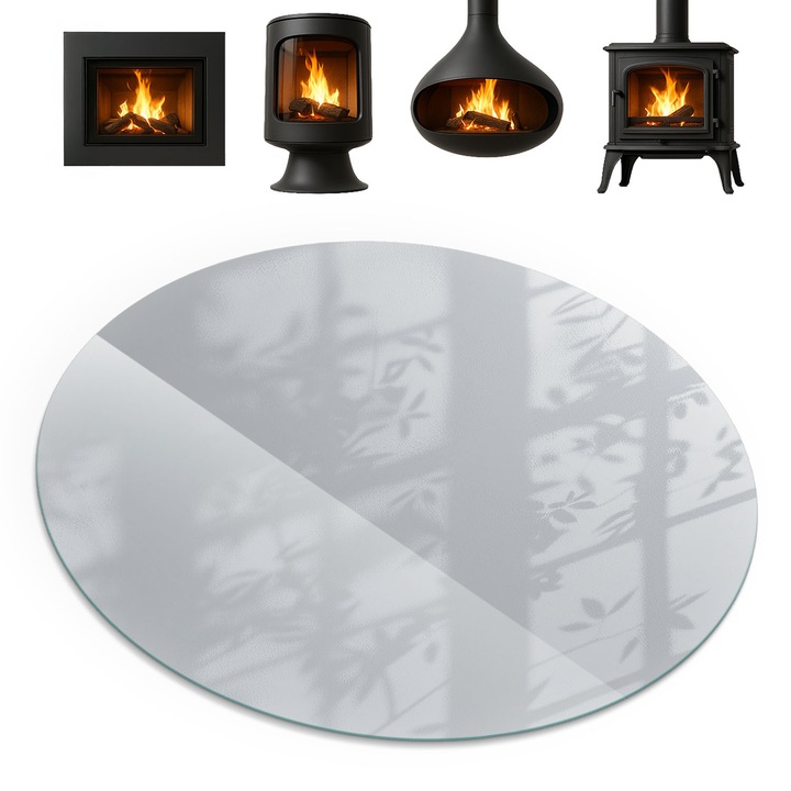 Covoras termorezistent, Coloray, cu Imprimeu Decorativ, Culoare Gri, fi100 cm, 0100107801600cccbd0d4