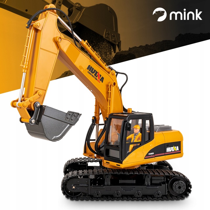 Excavator RC metalic 1:14, Mink, 15 canale, control de la distanta