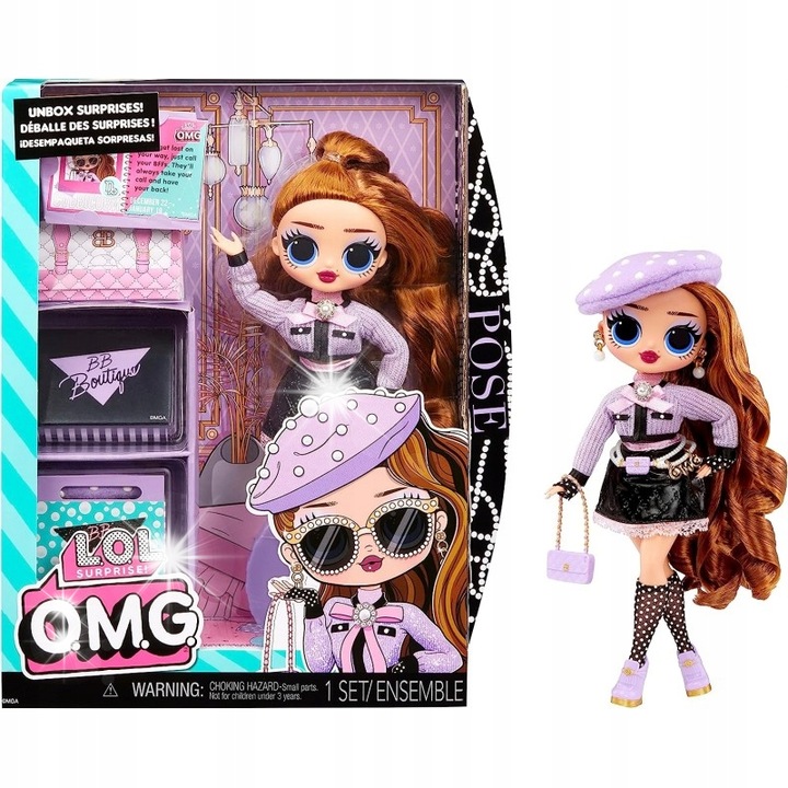 Кукла L.O.L. Surprise OMG Core Pose, 25 см, комплект с аксесоари, многоцветна