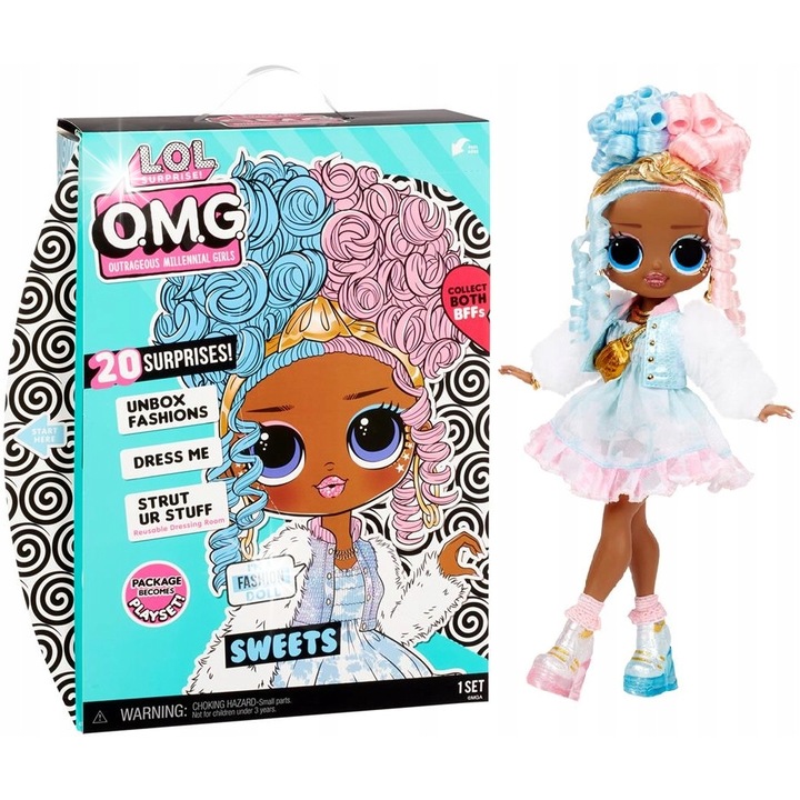 L.O.L. Surprise, кукла Sweets, 20 изненади, многоцветен, 3 години+