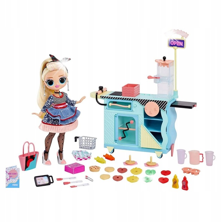 Комплект кукли L.O.L. Surprise O.M.G. Diner To-Go с кукла Miss Sundae, 45 изненади, многоцветен