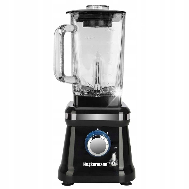 Блендер за смути Heckermann 1600W, 1,6л, 3 скорости, черен