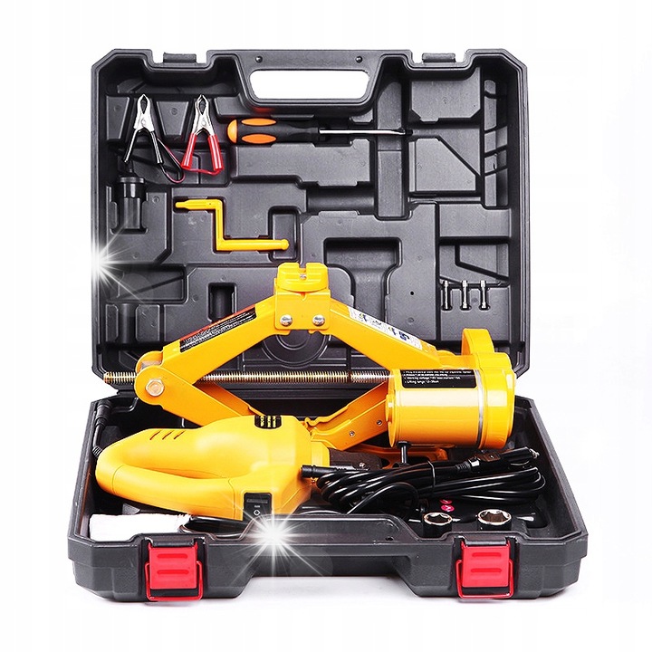 Set elevatoare auto electric 12V, Heckermann, 2 tone, cu cheie automata, 4m cablu, valiza inclusa