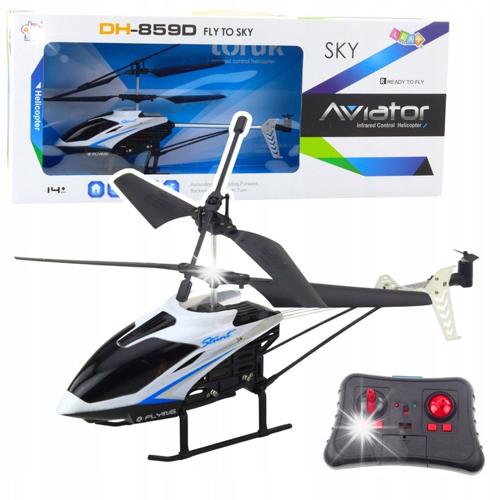 Helicopter zdalnie sterowany RC Aviator, LED, 30x14x6cm, set complet