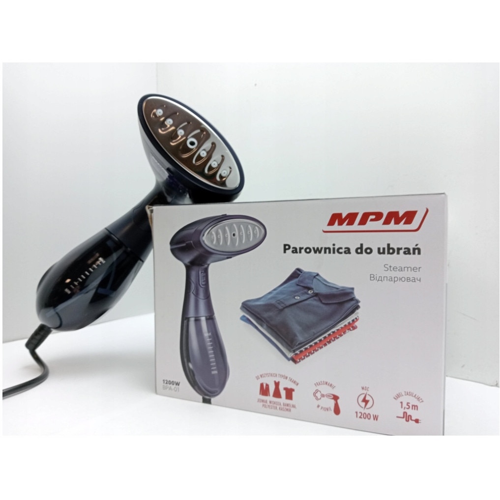 Aparat de calcat cu aburi, MPM BPA-01, 1200W, compacta, pentru toate tipurile de tesaturi