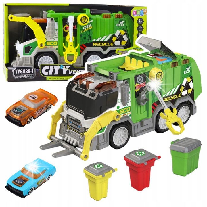 Masinuta, LEAN Toys, lumini si sunete, multicolor, 30x15x10cm