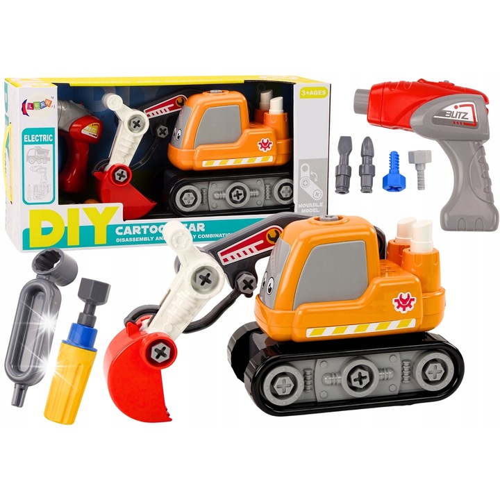 Excavator de jucarie, LEAN TOYS