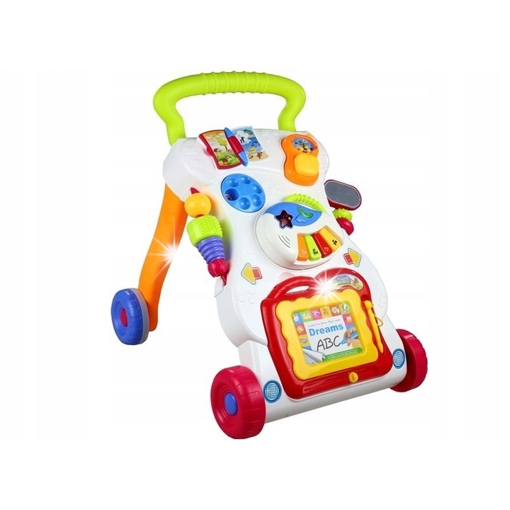 Interaktív járássegítő, Huanger, 3 az 1-ben, többszínű, 45x32x42 cm