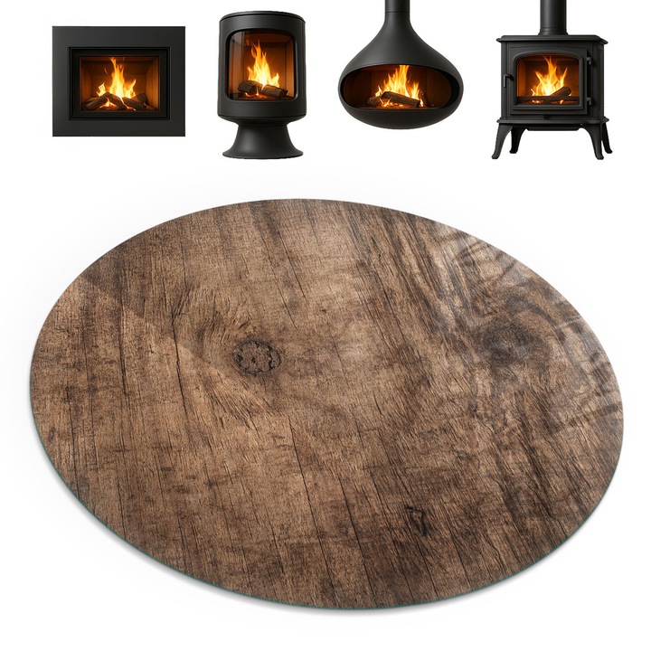 Covoras termorezistent, Coloray, cu Imprimeu Decorativ, Motiv Rustic De Padure, fi100 cm, 010010780160000019102