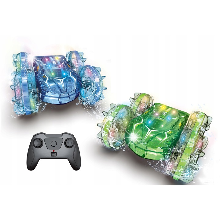 Norimpex Stunt 360 távirányítós autó, átlátszó, 360°-ban forgatható, gyermekeknek