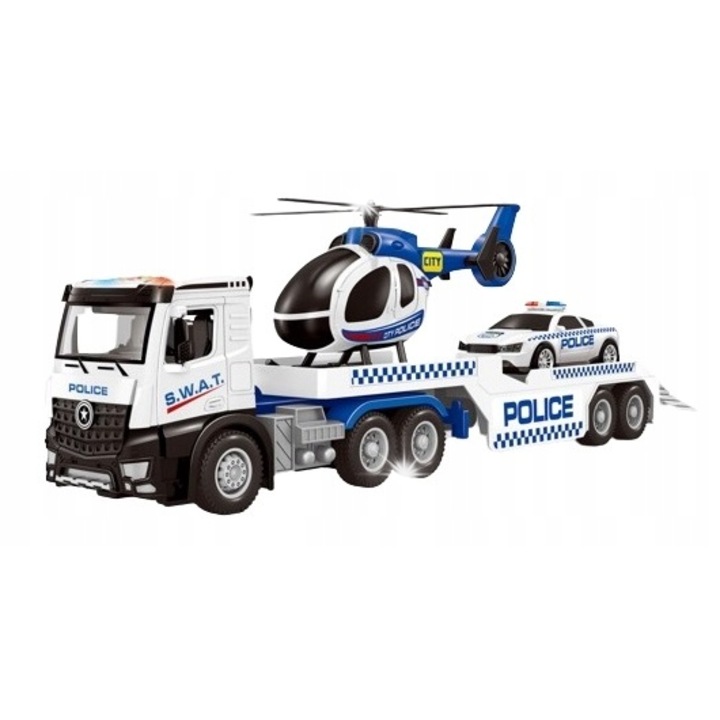 SWAT rendőrautó készlet, fény- és hangeffektekkel, 3 év+
