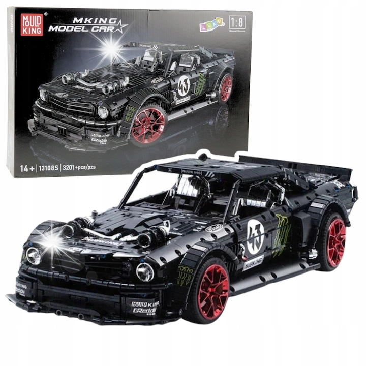Seturi de constructie, LEAN Toys, Klocki Konstrukcyjne Samochod Sportowy Mustang Hoonicorn V2, 3201 el.