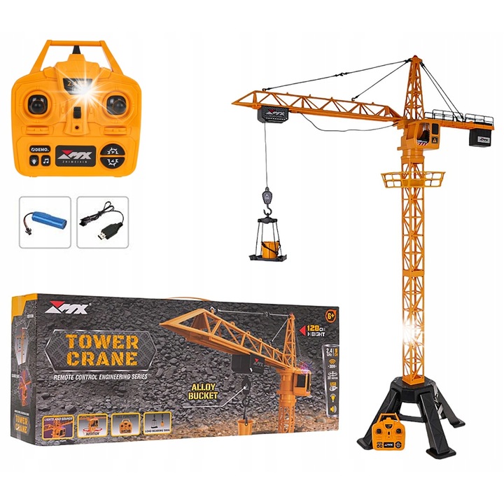 Macara RC Huina 130cm, metal, telecomanda wireless, set complet