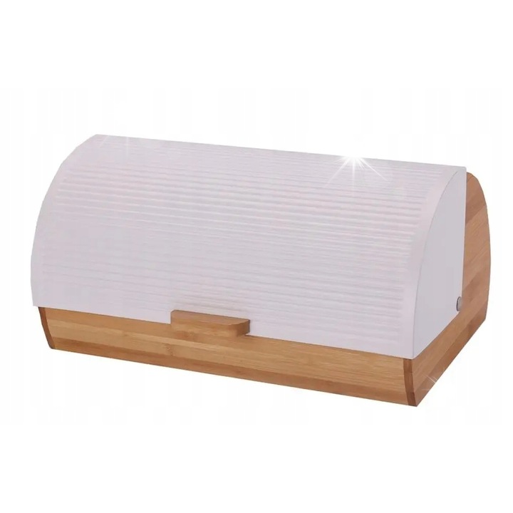 Cutie alimentara, Elitehoff, chlebak bambus, alb, 39x28,5x18,5cm