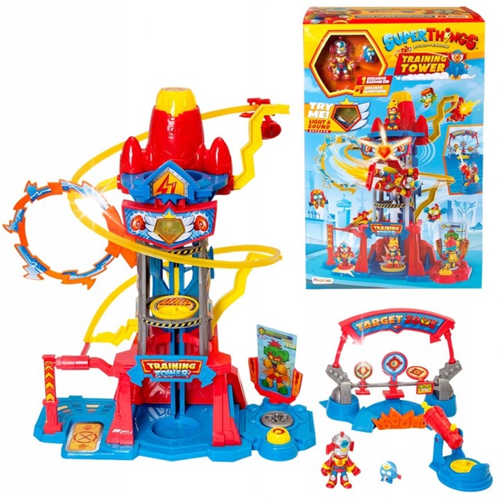 SuperThings Edzőtorony, MagicBox, 2 figurás készlet, hang- és fényeffektusok, többszínű