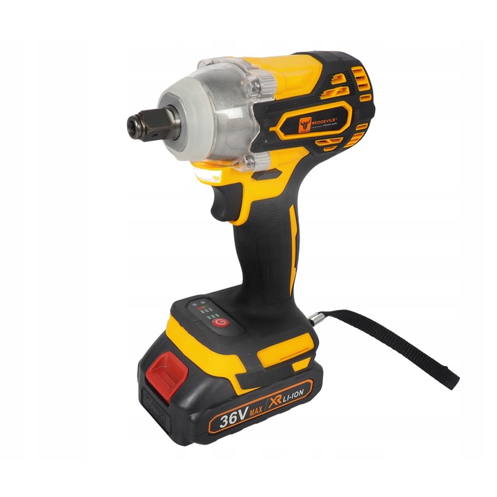 Акумулаторен ударен гайковерт Makita, 580Nm, 2x36V, 2000mAh, LED, 22mm, 23x11cm, черен/жълт