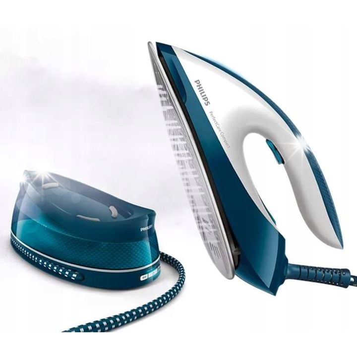 Парна ютия Philips PerfectCare Compact GC7846/80, 6,5 бара, 420 г пара, 1,5 л, технология OptimalTEMP