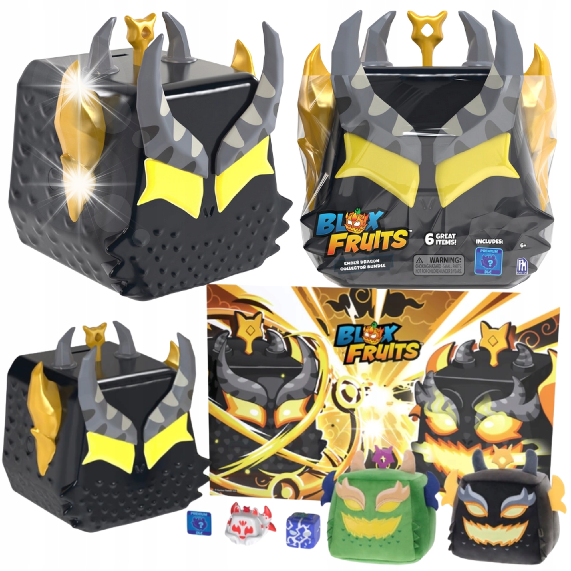 Set colectionar Ember Dragon Blox Fruits, 7 elemente, cutie