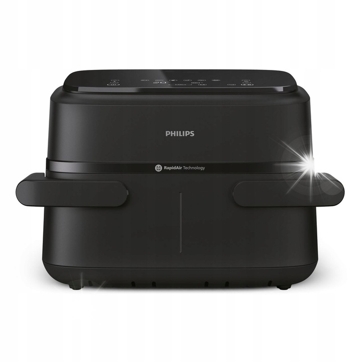 Фритюрник Airfryer Philips 1000 Series, две кошници, 7,1L, черен/сив, 2450W