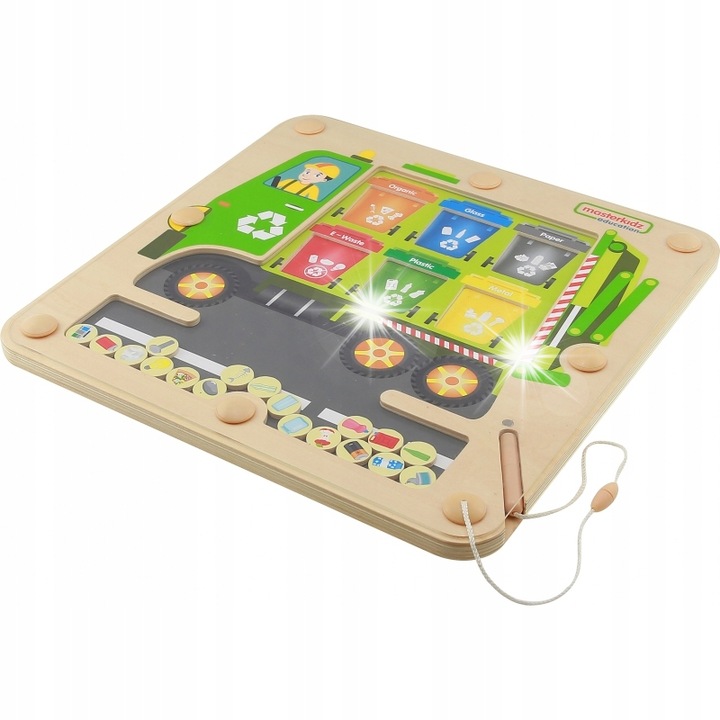 Joc educativ, Masterkidz, sortare deseuri, 6 containere, verde, 3+ ani