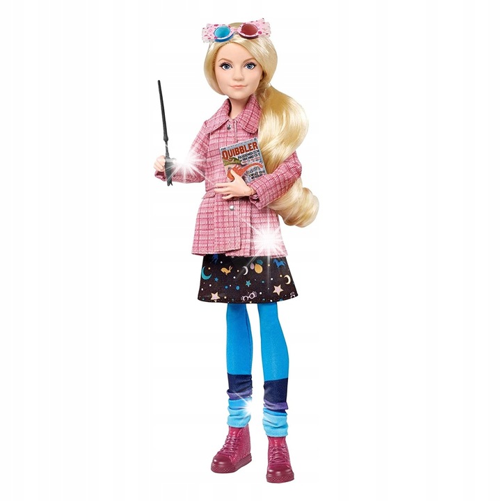 Papusa Harry Potter Luna Lovegood, Mattel, roz, 11 puncte de articulatie