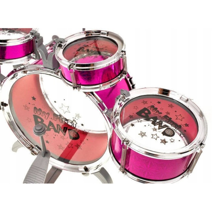 Set percutie 5 batai cu scaun, Jokomisiada, dimensiuni 52x60cm, multicolor, pentru copii 5+