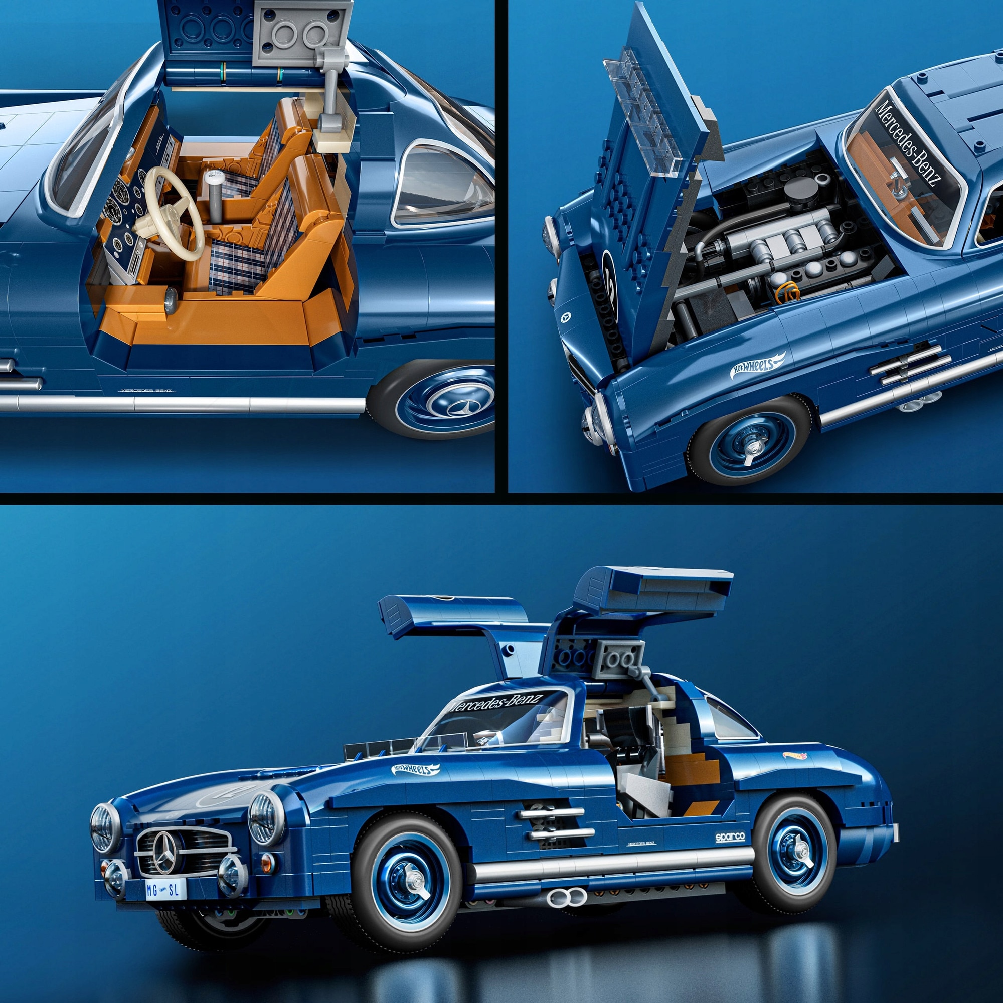 Set de constructie Mattel Mercedes-Benz 300 SL, 1500 elemente