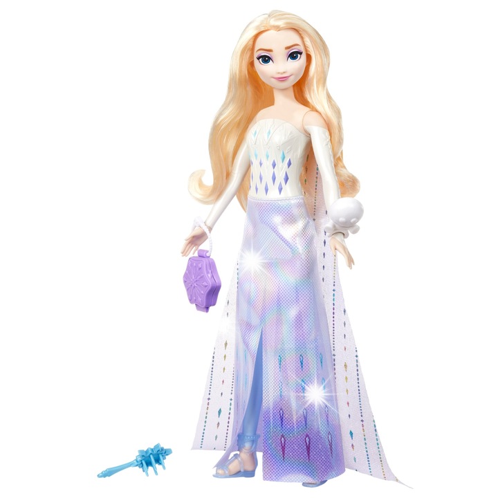 Кукла Disney Frozen Spin & Reveal Елза, 5 аксесоара, многоцветна, 3+ години