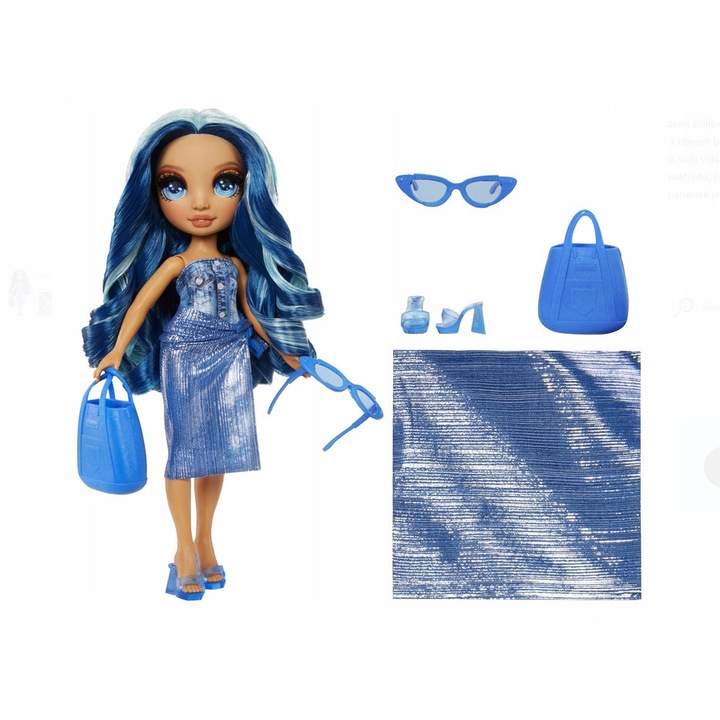 Papusa Mga Rainbow High Skyler Bradshaw costum de baie albastru 28cm