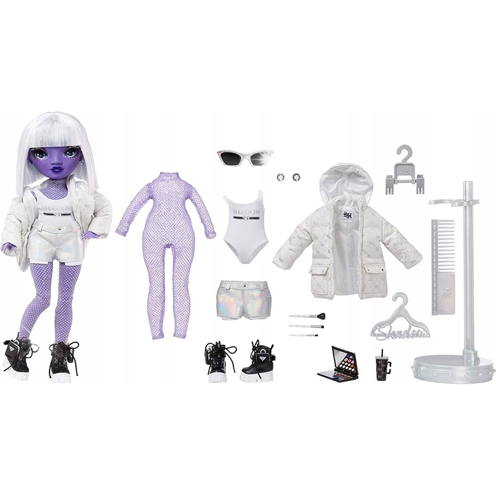 MGA Shadow High Dia Mante babakészlet, lila és fehér, 11 ponton mozgatható, kiegészítőkkel