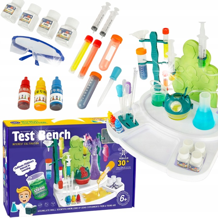 Set educativ 30+ experimente, ProNice, laborator chimic, accesorii, 6+