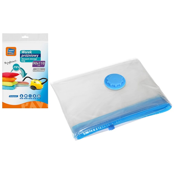 Sac vacuum 90x110cm pentru haine, paturi, lenjerie, RAVI