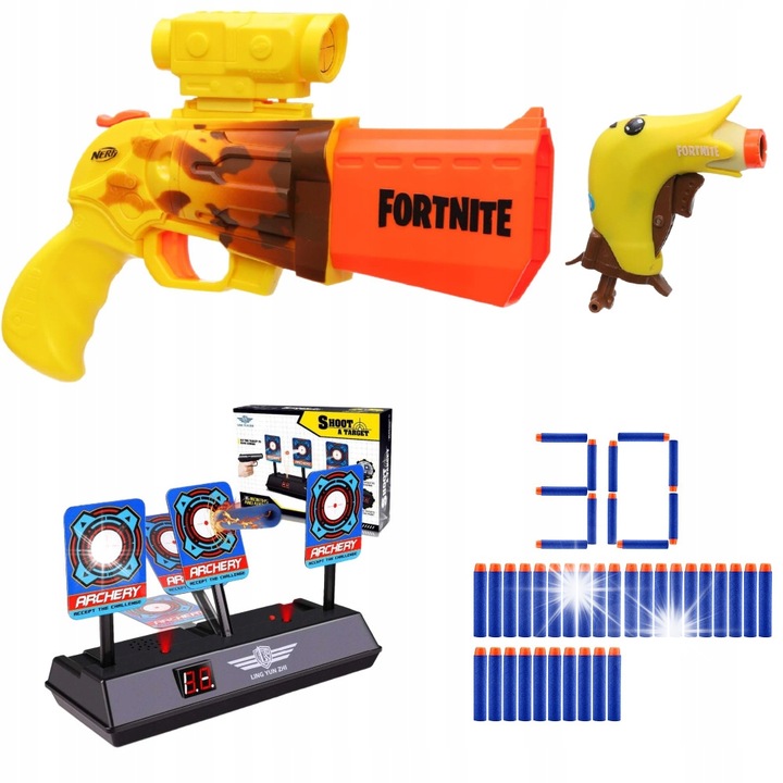 Пистолет Nerf Fortnite, комплект, електронно мастило