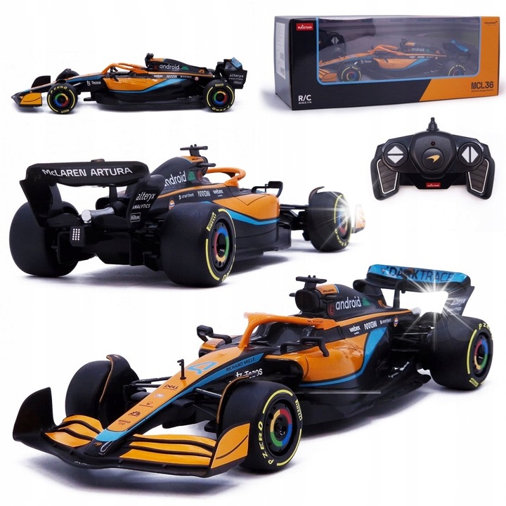 Masinarca F1 McLaren MCL36 1:18, Rastar, 313x113x69mm, gumiabroncsok, távirányító