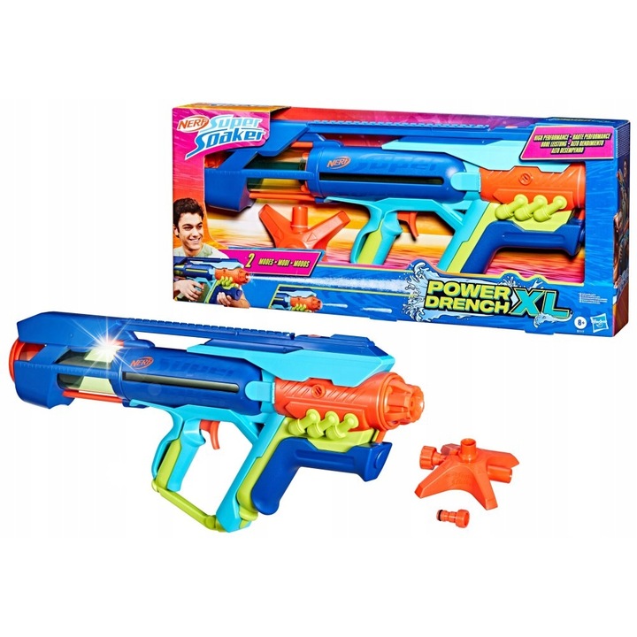 Воден бластер Nerf Power Drench XL, 56x8x24см, комплект, за момчета и момичета