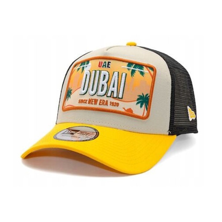 Sapca New Era Licence Plate Los Angeles Trucker, dimensiune universala, bumbac, poliester