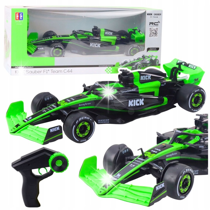 Masinuta RC LEAN Toys Sauber F1 C44, 1:16, negru-verde