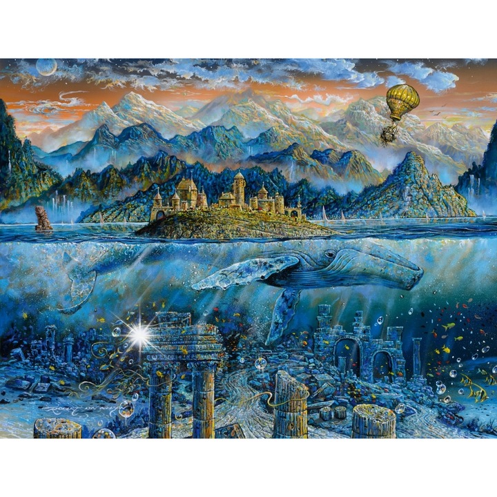 Puzzle 2000 elemente, Ravensburger, Wieloryb Madrosci, multicolor