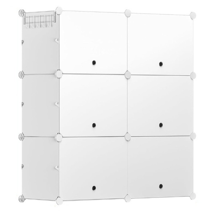 Nobo Kids moduláris cipős szekrény, 24 pár, fehér, 80x32x92cm