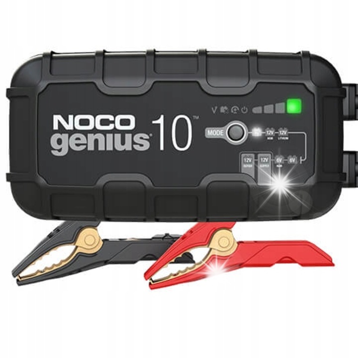 Зарядно устройство за автомобили NOCO 10A за акумулатори 6V и 12V, IP65, 180x92x59mm