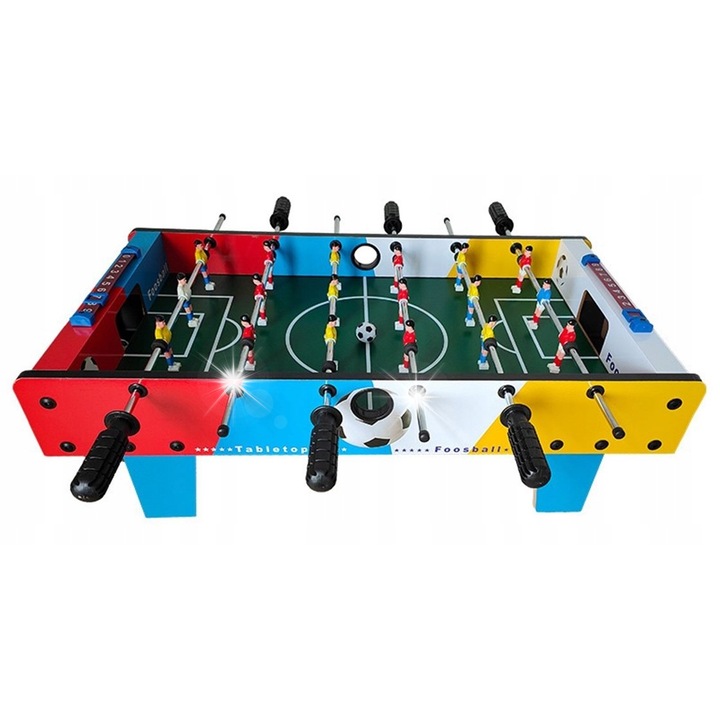 Masa de fotbal din lemn, Norimpex, 69,5x22x36,5cm, cu manere din plastic, stabila
