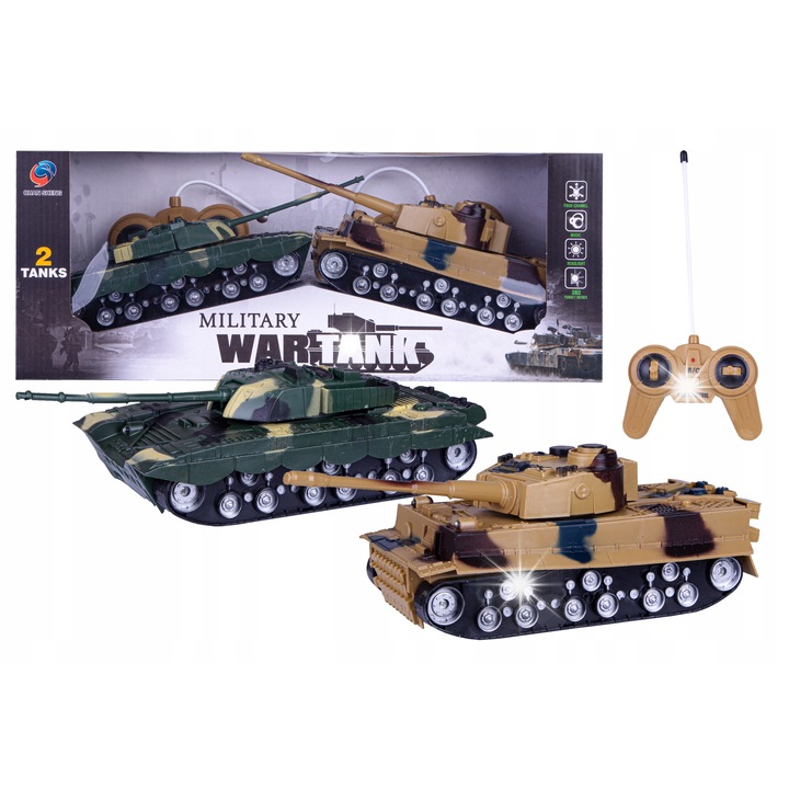 Harckocsikészlet, Norimpex, zöld és barna, két távirányítóval